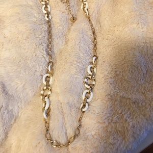 Kate Spade "Mod Moment" Gold/White Link Necklace